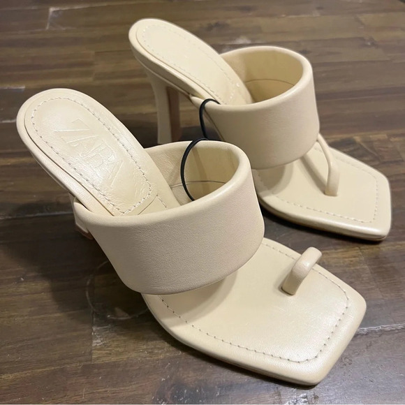 Zara Asymmetrical Toe Strap Heels - Picture 8 of 11